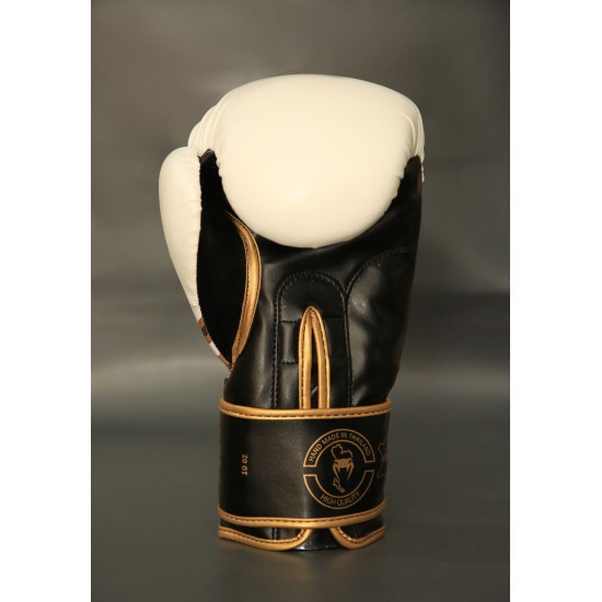 Venum Elite Boxing Gloves Golden white color 