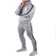 Wholesale sport winter suits 100% tracksuit fabric jogging suits men blank plain black tracksuit