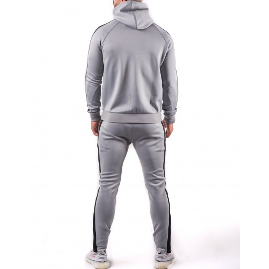 Wholesale sport winter suits 100% tracksuit fabric jogging suits men blank plain black tracksuit