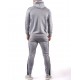 Wholesale sport winter suits 100% tracksuit fabric jogging suits men blank plain black tracksuit